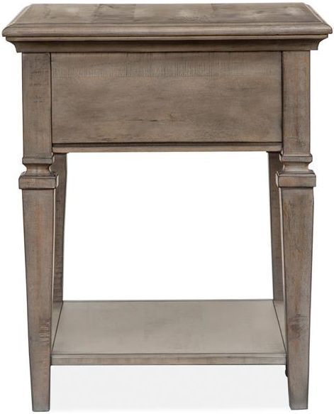 Magnussen Home® Lancaster Dovetail Gray Rectangular End Table-3