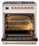 Ilve® Nostalgie II Noblesse 30" Antique White Pro Style Dual Fuel Range with Copper Trim-2