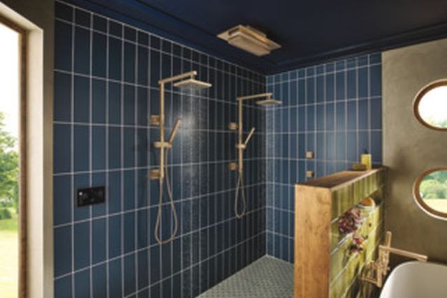 Brizo Frank Lloyd Wright® Brilliance® Luxe Gold® 21” Single-Function Raincan Shower Head with Integrated Lighting-1