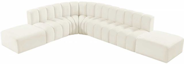 Meridian Furniture Arc 7-Piece Cream Upholstered Modular Sectional-0