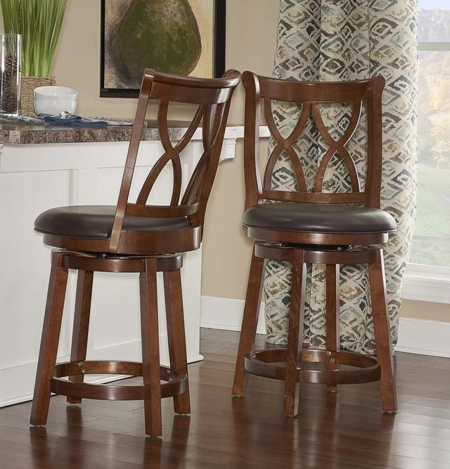 Powell® Carmen Black/Rustic Oak Counter Stool-3