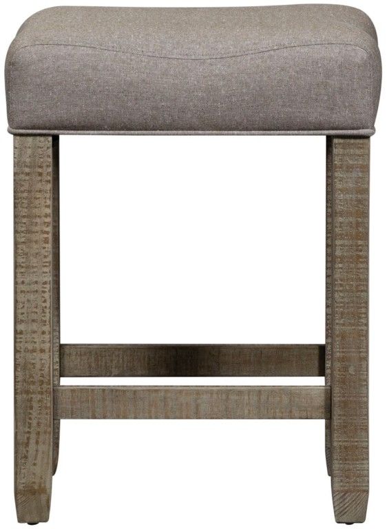 Liberty Furniture Parkland Falls Oatmeal/Weathered Taupe Upholstered Console Stool-3