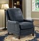 BarcaLounger® Ashebrooke Barone Navy Blue Leather Manual Recliner-2