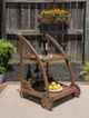 Linon Catalan Acorn Wooden Outdoor Trolley-1