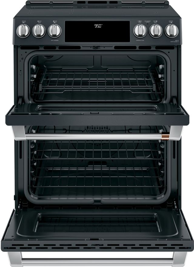 Café™ 30" Matte Black Slide In Double Oven Electric Range-2