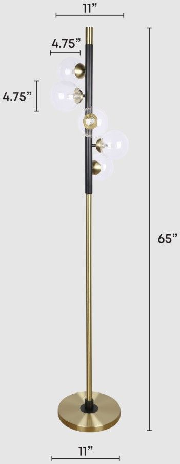 Classy Living Luminous Orbit Soft Gold Floor Lamp-1