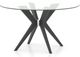Canadel Customizable Downtown Peppercorn Washed Round Glass DP Base Table-0
