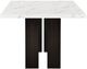New Classic® Home Furnishings Faust White Faux Marble Top Dining Table with Espresso Base-2