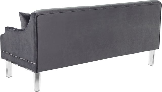 Meridian Furniture Roxy Grey Velvet Sofa-1