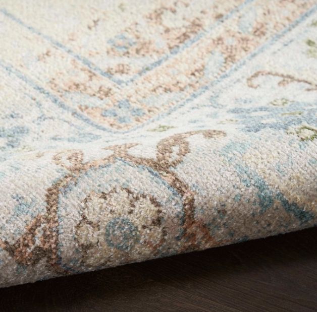Nourison Home™  Astra Machine Washable Ivory Blue 5'x7' Area Rug-1