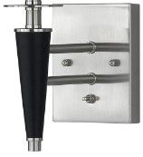 Cal® Lighting & Accessories Brushed Steel Wall Lamp-1