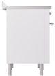 Ilve® Nostalgie II Noblesse 36'' White Pro Style Induction Range with Chrome Trim-2