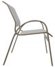 Telescope Casual Aruba Abalone/Beachwood Aluminum/Fabric Outdoor Sling Stacking Cafe Chair-2