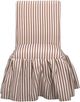 TOV Furniture Gertrude Brown Linen Striped Skirted Dining Chair-3