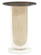 Michael Amini® La Marisia Glass Top Chairside Table with Creamy Pearl Base-2