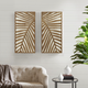 Olliix by Madison Park Birch Palms 2 Piece Dark Brown Carved Wall Panel Set-4