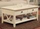 Handstone Customizable Florence Cloud White Coffee Table with 2 Drawers and Shelf-0