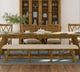 Jofran Inc. Telluride Beige/Gold 85" Dining Bench-1