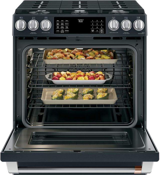 Café™ 30" Matte Black Slide-In Gas Range-2