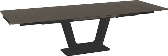 Amisco Customizable Amelia Wood Veneer Rectangular Dining Table Top with Metal Base-1