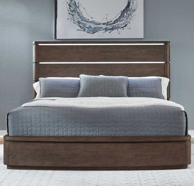 Liberty Furniture Cascade Falls Satin Espresso King Panel Bed-1