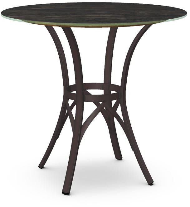 Amisco Customizable Kai 39" Black Italian Porcelain Top Counter Height Table -0