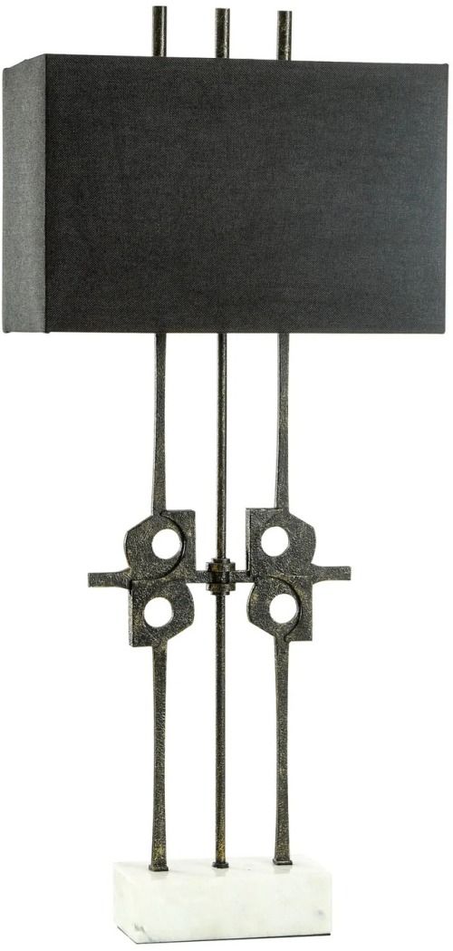Harp & Finial® Kelaya Pewter Table Lamp-0