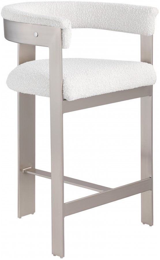 Meridian Furniture Romeo Cream Boucle Counter Stool-0