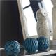 A & B Home 3-Piece Blue Patterned Marbleized Ball Accents Set-1
