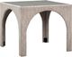 TOV Furniture Tomlin 3-Piece Beige Game Table and Two Ottomans Set-3