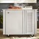 Kalamazoo™ Outdoor Gourmet 48" Stainless Steel Freestanding Electric Smoker Cabinet with Black Porcelain Top-4