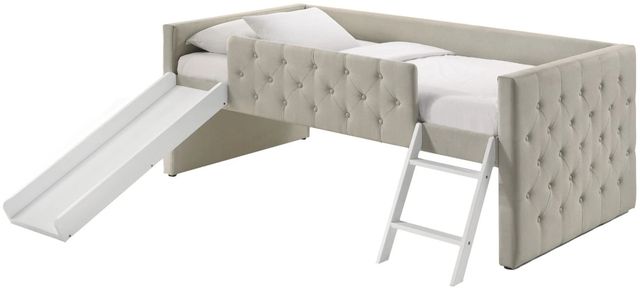 Intercon Addyson Fog Youth Twin Upholstered Loft Bed-3
