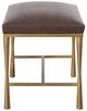 Uttermost® Reform Antiqued Gold/Cocoa Small Bench-3