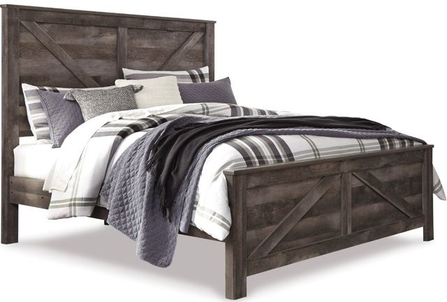 Signature Design by Ashley® Wynnlow 6-Piece Gray King Crossbuck Panel Bed Set-1