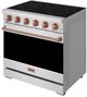 Thor Kitchen® Gordon Ramsay 36" Stainless Steel/Rose Gold Freestanding Pro Style Electric Range-3