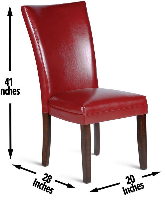 Steve Silver Co. Hartford Dark Oak/Red Upholstered Dining Side Chair-3