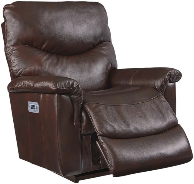 La-Z-Boy® James Walnut Leather Power Wall Recliner with Headrest and Lumbar-1