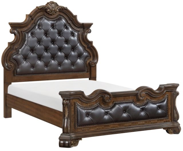 Homelegance® Gilmartin Dark Brown Queen Panel Bed-0