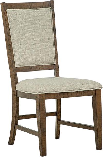 Magnussen Home® Bay Creek Baja Fog/Toasted Nutmeg Step Up Side Chair with Upholstered Seat and Back-0