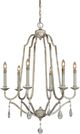 Forty West Evie White 6-Light Chandelier-0