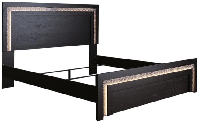 Signature Design by Ashley® Shoralli Black Queen Panel Bed-3