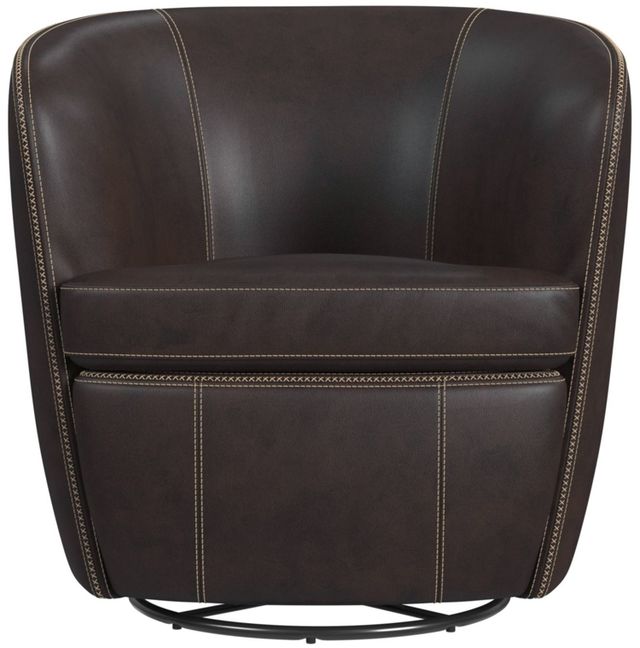 Elements International Vito Pebble Brown Swivel Chair-2