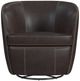 Elements International Vito Pebble Brown Swivel Chair-2