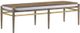 Currey & Company Visby Brushed Brass and Light Pepper Bench-1