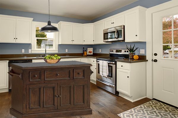 HH2 Home Tuscan Retreat® Rustic Mahogany Large Granite Top Kitchen Island-1