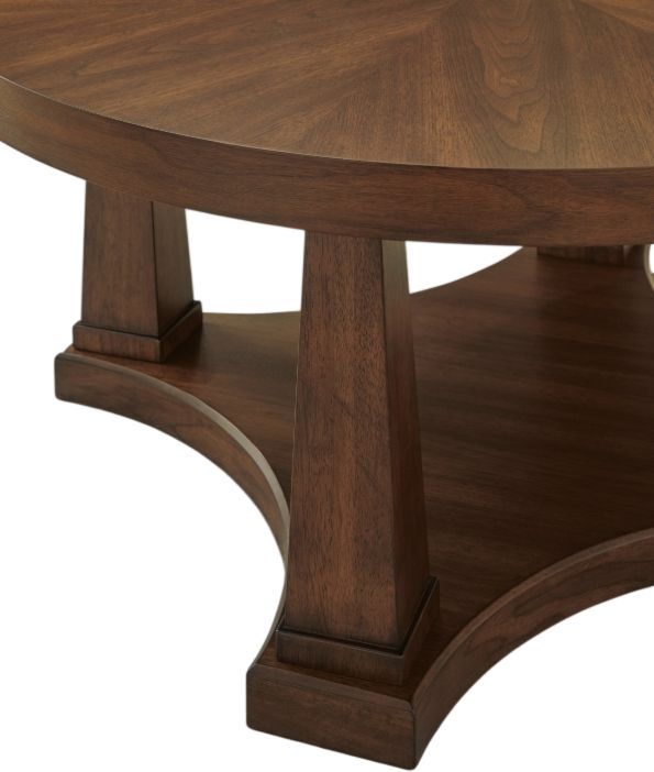 Signature Design by Ashley® Rustic Plains Warm Brown Round Cocktail Table-4