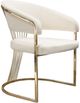 Diamond Sofa® Solstice Cream/Polished Gold Dining Chair-2