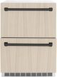 ZLINE Autograph Edition Touchstone 4.6 Cu. Ft. Panel Ready Outdoor-Rated Refrigerator Drawers with Matte Black Handles-0