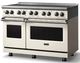 Viking® 5 Series 48" Pure White Pro Style Induction Range with Polished Chrome Trim-3