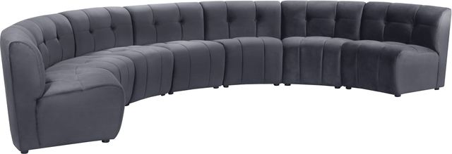 Meridian Furniture Limitless 7-Piece Grey Velvet Modular Sectional-2
